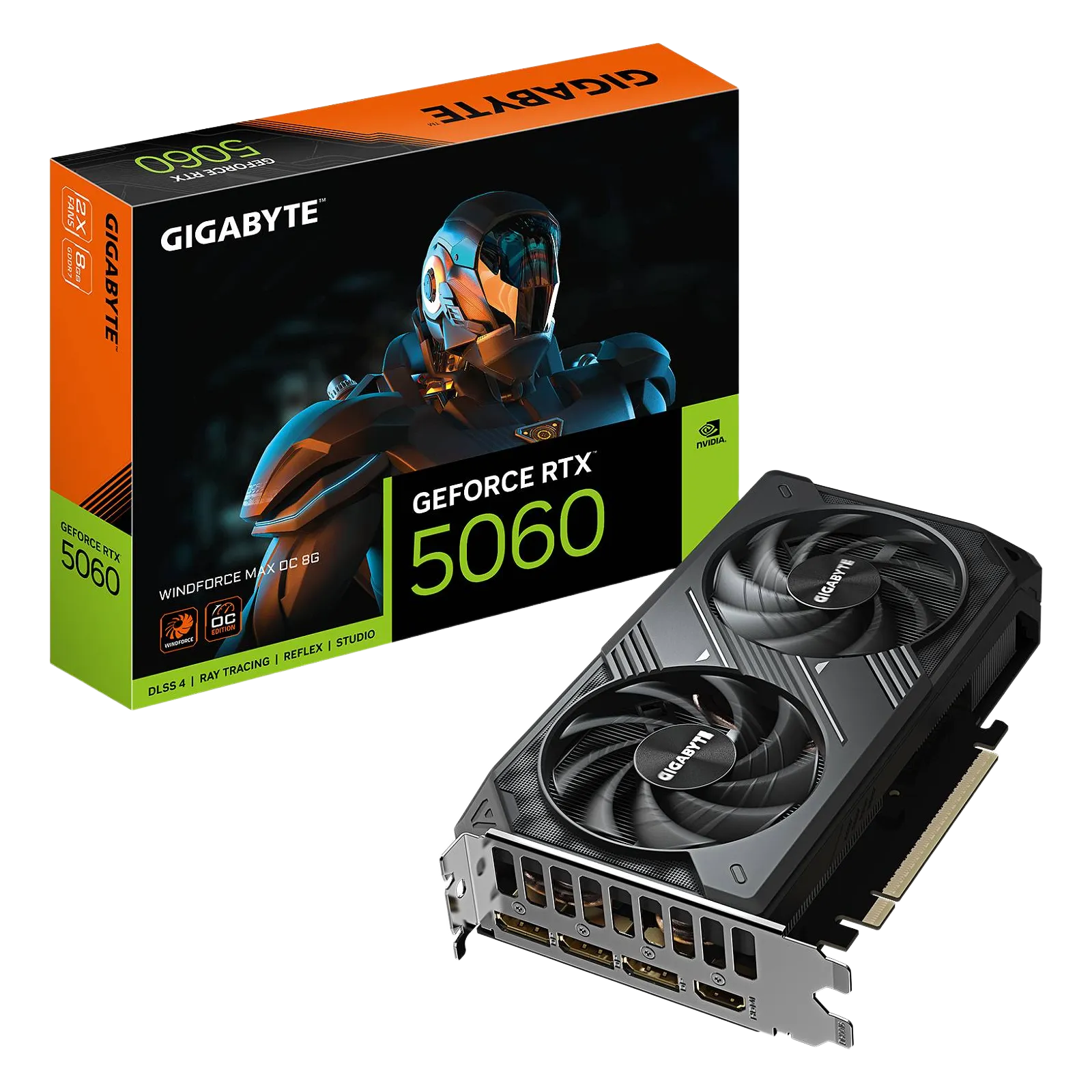 Gigabyte GeForce RTX 5060 WINDFORCE MAX OC 8G GV-N5060WF2MAX OC-8GD