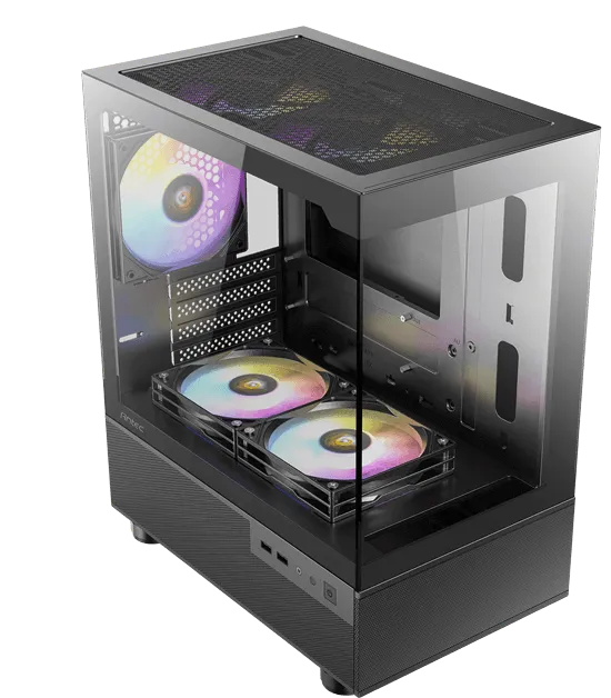 Antec VCX200 RGB Elite ATX Mid-Tower Gaming Chassis – Black
